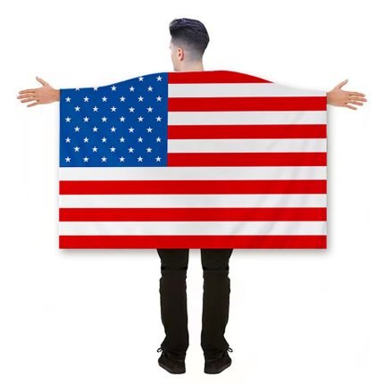 American Flag Cape – Premium Polyester, One-Size Fit