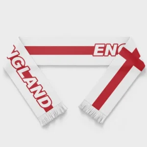 England Flag Soccer Scarf – 140x30cm, Soft Polyester, Official Team Design