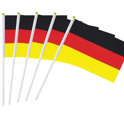 Germany Hand Flag – Durable Polyester, 12x18in, Fade-Resistant