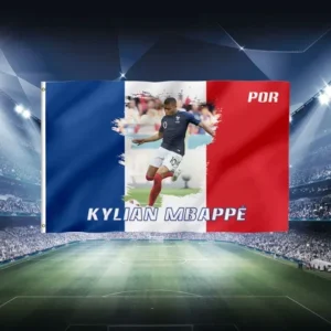 Kylian Mbappé Flag – Premium Polyester, 3x5ft, Fade-Resistant