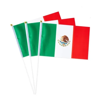Mexico Hand Flag – Durable Polyester, 12x18in, Fade-Resistant