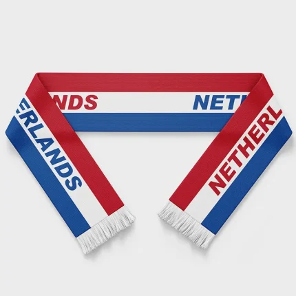 Netherlands Flag Soccer Scarf – 100% Polyester, Vibrant Colors